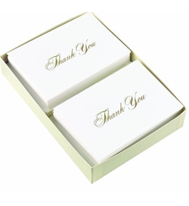 Masterpiece Studios Gold Thank You- Pack of 48 Cards & 48 Envelopes - 10624