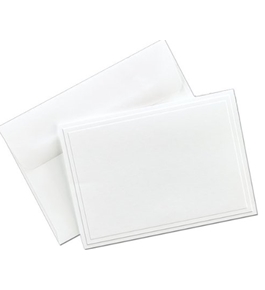 Masterpiece Studios Triple Embossed White Not Card Kit- Pack of 50 Cards & 50 Envelopes -161648