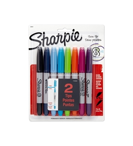 Sharpie Twin Tip Assorted 8 Pack