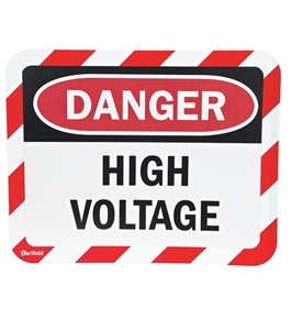 Sign Holder, Adhesive, High Voltage, PK2