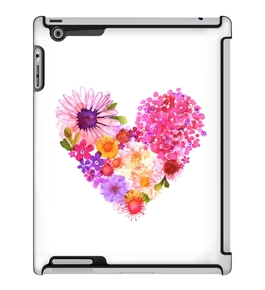 Uncommon LLC Margaret Berg Mixed Floral Heart Deflector Hard Case for iPad 2/3/4 (C0050-SU)
