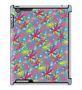 Uncommon LLC Deflector Hard Case for iPad 2/3/4, Spunky Floral Blue (C0010-NT)