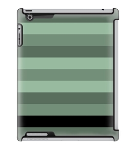 Uncommon LLC Deflector Hard Case for iPad 2/3/4, Monochrome Stripe Olive Black Bottom (C0010-NG)
