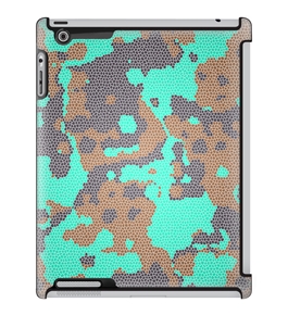 Uncommon LLC Deflector Hard Case for iPad 2/3/4, Mosaic Camo Gray Blue (C0010-LR)
