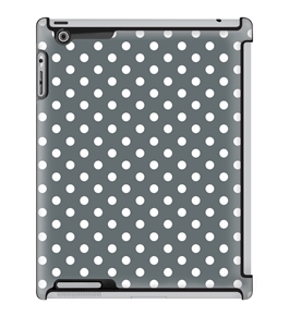 Uncommon LLC Deflector Hard Case for iPad 2/3/4 - White Polka Dark Gray (C0060-FO)