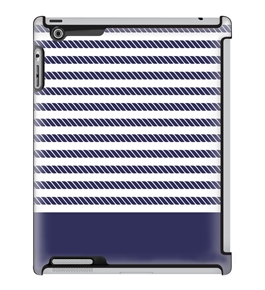 Uncommon LLC Rope Stripe Navy Deflector Hard Case for iPad 2/3/4 (C0060-IZ)
