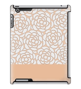 Uncommon LLC Peach Floral Lace Deflector Hard Case for iPad 2/3/4 (C0060-IV)