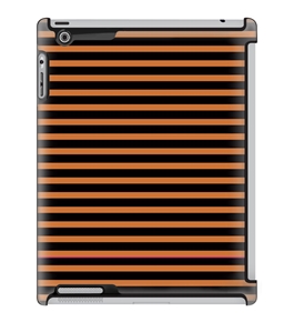 Uncommon LLC Deflector Hard Case for iPad 2/3/4 - Candy Stripe Brick Orange (C0010-YN)
