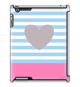 Uncommon LLC Deflector Hard Case for iPad 2/3/4, Wear My Heart Pastel Blue (C0060-WW)
