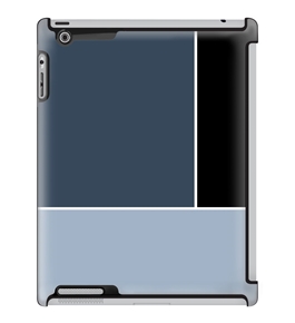 Uncommon LLC Deflector Hard Case for iPad 2/3/4, Gray Blue Color Block (C0060-UL)