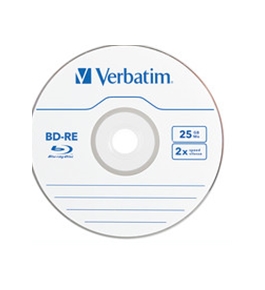 Verbatim BD-RE 25GB 2X with Branded Surface - 10pk Spindle Box,Minimum Qty. 10 - 43694