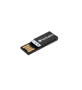 Verbatim 8GB Clip-It USB Flash Drive - Black,Minimum Qty. 10 - 43932