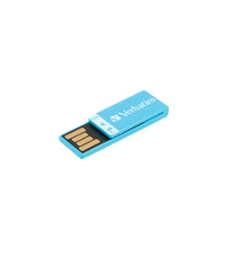 Verbatim 8GB Clip-It USB Flash Drive - Caribbean Blue,Minimum Qty. 10 - 43934