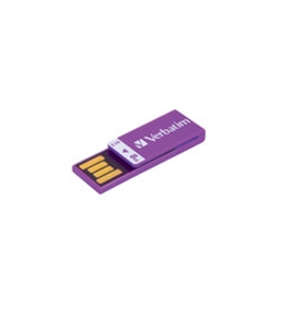 Verbatim 8GB Clip-It USB Flash Drive - Violet,Minimum Qty. 10 - 43937