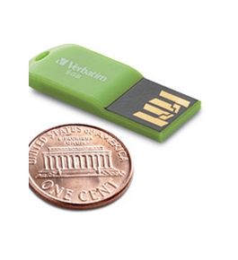 Verbatim 8GB Micro USB Flash Drive - Eucalyptus Green,Minimum Qty. 12 - 47423