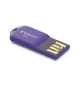 Verbatim 8GB Micro USB Flash Drive - Violet,Minimum Qty. 12 - 47428