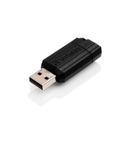 Verbatim 32GB Pinstripe USB Flash Drive - Black,Minimum Qty. 10 -49064