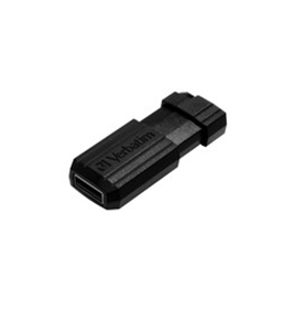 Verbatim 128GB Pinstripe USB Flash Drive - Black,Minimum Qty. 10 -49071