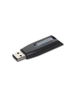 Verbatim 256GB Store 'n' Go V3 USB 3.0 Flash Drive - Gray,Minimum Qty. 10 -49168