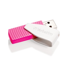 Verbatim 16GB Swivel USB Flash Drive - Hot Pink,Minimum Qty. 10 - 49813