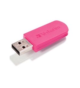 Verbatim 8GB Mini USB Flash Drive - Hot Pink,Minimum Qty. 10 - 49830