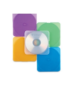 Verbatim CD/DVD Color TRIMpak Cases - 10pk, Assorted,Minimum Qty. 10 - 93804
