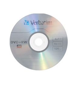 Verbatim DVD+RW 4.7GB 4X with Branded Surface - 1pk Jewel Case,Minimum Qty. 10 - 94520