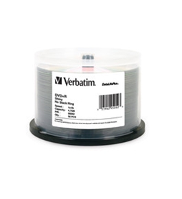 Verbatim DVD+R 4.7GB 8X DataLifePlus Shiny Silver Silk Screen Printable - 50pk Spindle,Minimum Qty. 4 - 95052