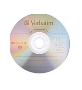 Verbatim DVD+R DL 8.5GB 8X with Branded Surface - 15pk Spindle,Minimum Qty. 6 - 95484