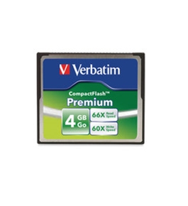 Verbatim 4GB 66X Premium CompactFlash Memory Card,Minimum Qty. 4 - 95500