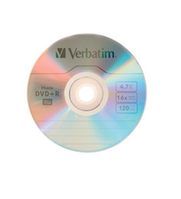 Verbatim Photo DVD+R 4.7GB 16X 10pk Jewel Case,Minimum Qty. 6 - 95523