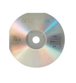 Verbatim Music CD-R 80min 40x with Branded Surface - 25pk Spindle,Minimum Qty. 6 - 96155