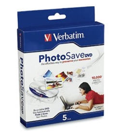 Verbatim PhotoSave DVD - 5pk Slim Case,Minimum Qty. 6 - 96728