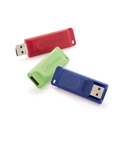 Verbatim 4GB Store 'n' Go USB Flash Drive - 3pk - Red, Green, Blue,Minimum Qty. 4 - 97002