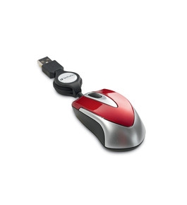 Verbatim Mini Travel Optical Mouse - Red,Minimum Qty. 10 - 97255