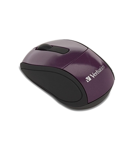 Verbatim Wireless Mini Travel Optical Mouse - Purple,Minimum Qty. 6 - 97473