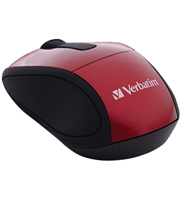 Verbatim Wireless Mini Travel Optical Mouse - Red,Minimum Qty. 6 - 97540