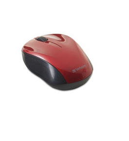 Verbatim Wireless Nano Notebook Optical Mouse - Red,Minimum Qty. 4 - 97669
