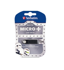 Verbatim 32GB Micro Plus USB Flash Drive - Black,Minimum Qty. 12 -97763
