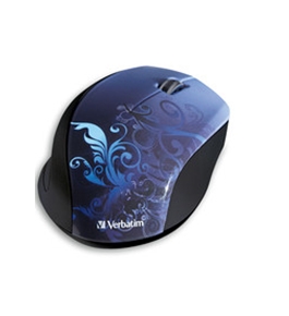 Verbatim Wireless Notebook Optical Mouse, Design Series - Blue,Minimum Qty. 4 - 97785