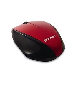 Verbatim Wireless Notebook Multi-Trac Blue LED Mouse - Red,Minimum Qty. 4 - 97995