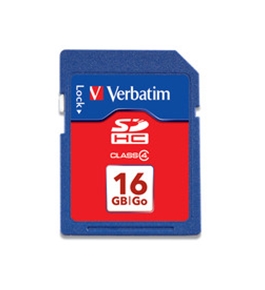 Verbatim 16GB SDHC Memory Card, Class 4,Minimum Qty. 4 -98006