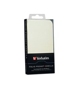 Verbatim Folio Pocket Case for iPhone 5 - Vanilla White,Minimum Qty. 6 - 98089