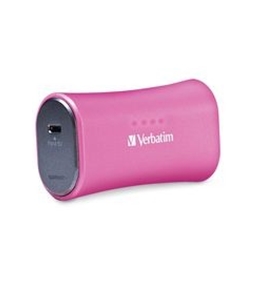 Verbatim Portable Power Pack, 2200mAh - Pink,Minimum Qty. 6 - 98361