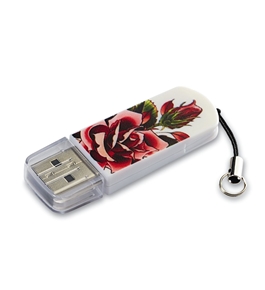 Verbatim 16 GB Mini USB Flash Drive Tattoo Series, Rose , Minimum Qty. 10 -98515