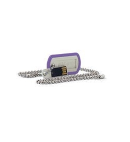 Verbatim 16GB Dog Tag USB Flash Drive - Violet,Minimum Qty. 10 - 98672