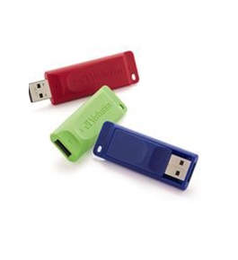 Verbatim 8GB Store 'n' Go USB Flash Drive - 3pk - Red, Green, Blue,Minimum Qty. 12 - 98703