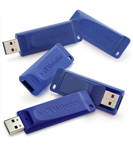 Verbatim 8 GB USB Flash Drive (5 Pack) Blue 99121,Minimum Qty. 20
