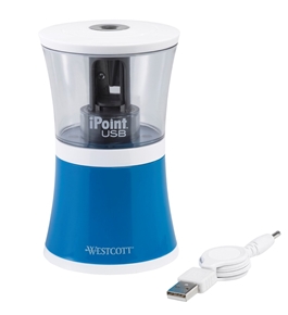 Westcott Clusters iPoint USB/Battery Pencil Sharpener, Assorted Colors 15669