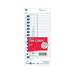 Pyramid 35100-10  Genuine Time Cards for Use with All Side-Loading Time Clocks (Pack of 100)